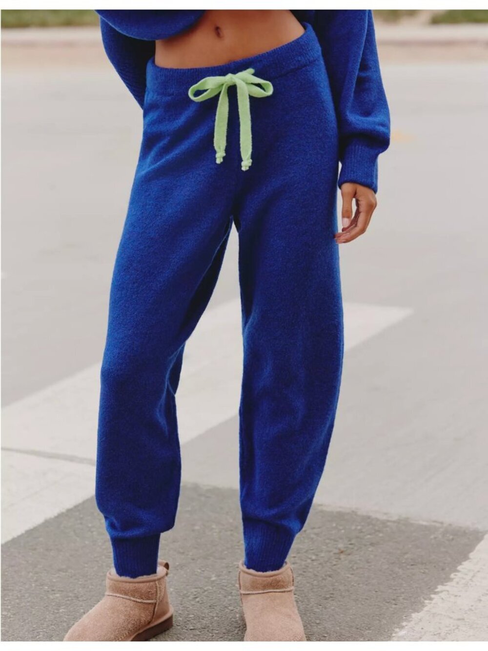 Daily Practice Huddle Up Pop Cord Knit Joggers XL Blue